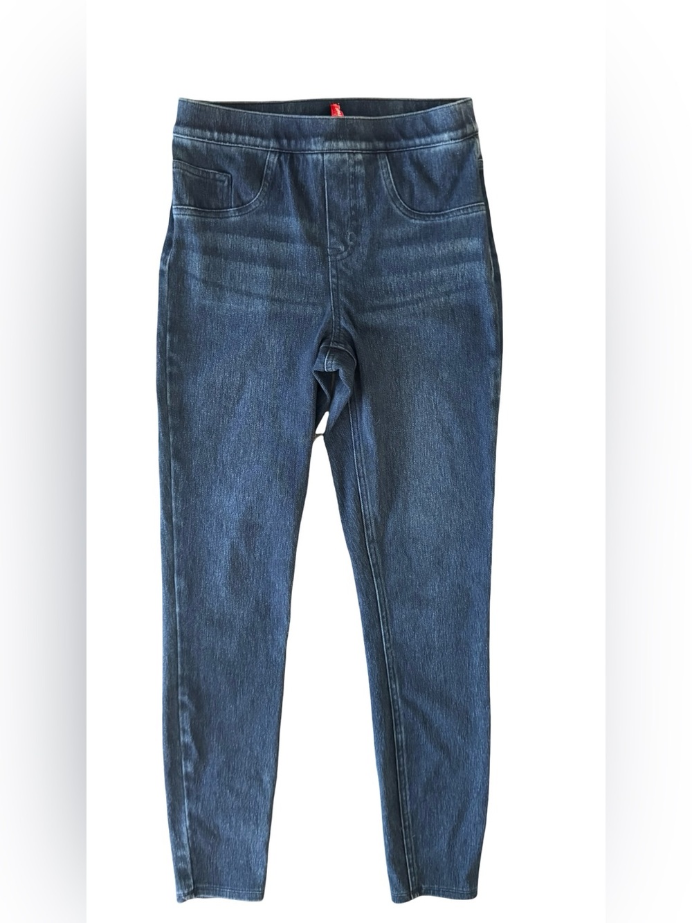 SPANX Denim Jeggings S Blue Pull On Skinny Shaping Leggings Stretch